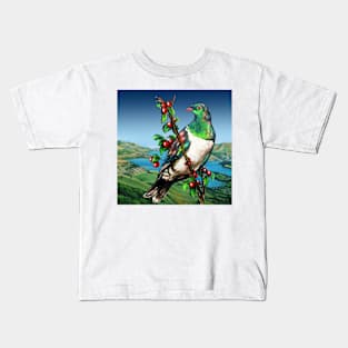 Kereru of Aotearoa, New Zealand Kids T-Shirt